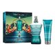 Jean Paul Gaultier Le Male σετ δώρου, eau de toilette 125ml + αφρόλουτρο 75ml (Σετ ταξιδιού)