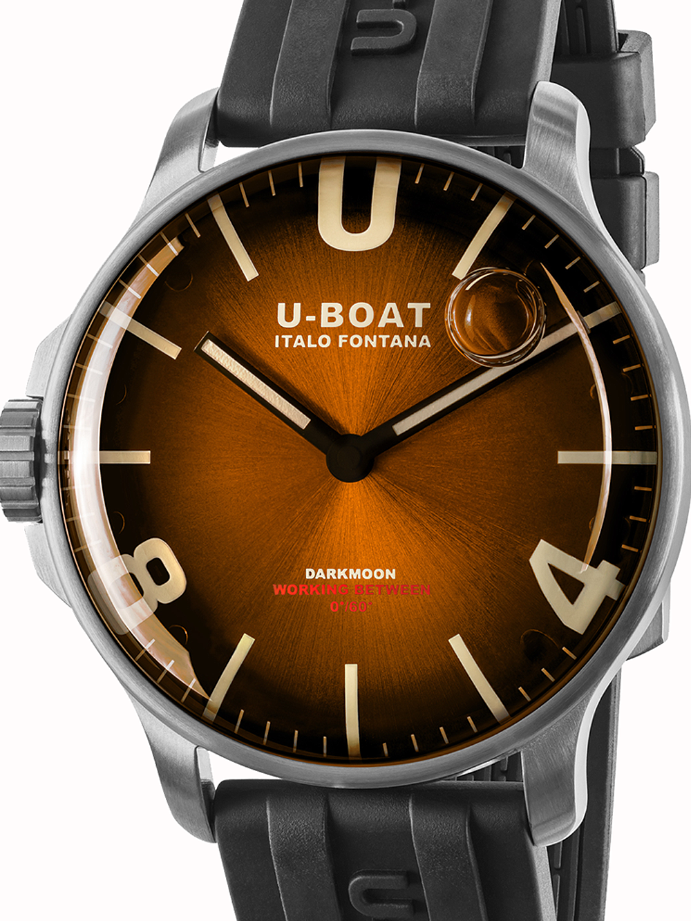 U-Boat 8703/B Darkmoon Brown SS Soleil 44mm 5ATM