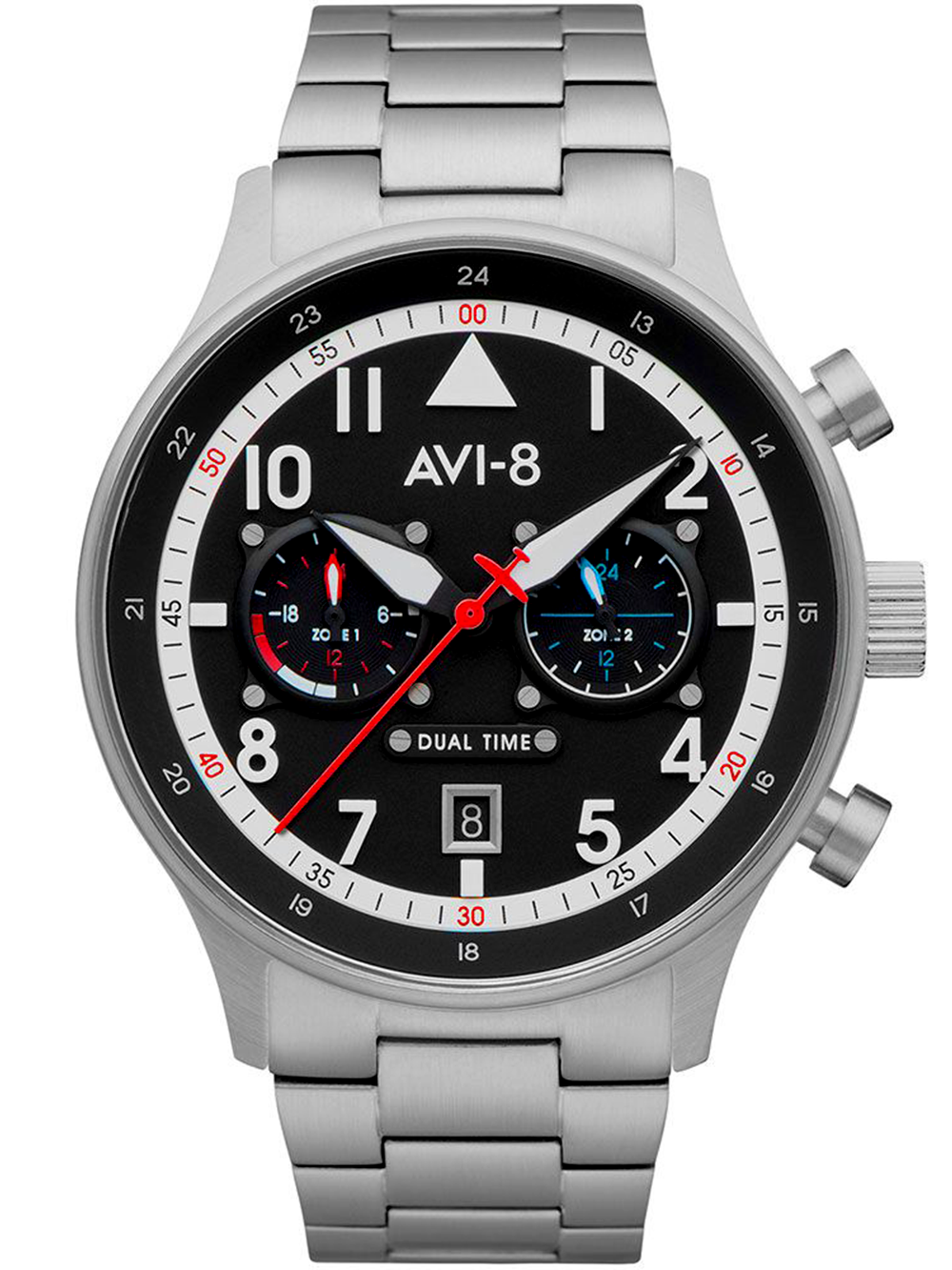 AVI-8 AV-4088-11 Carey Dual Time 44mm 5ATM