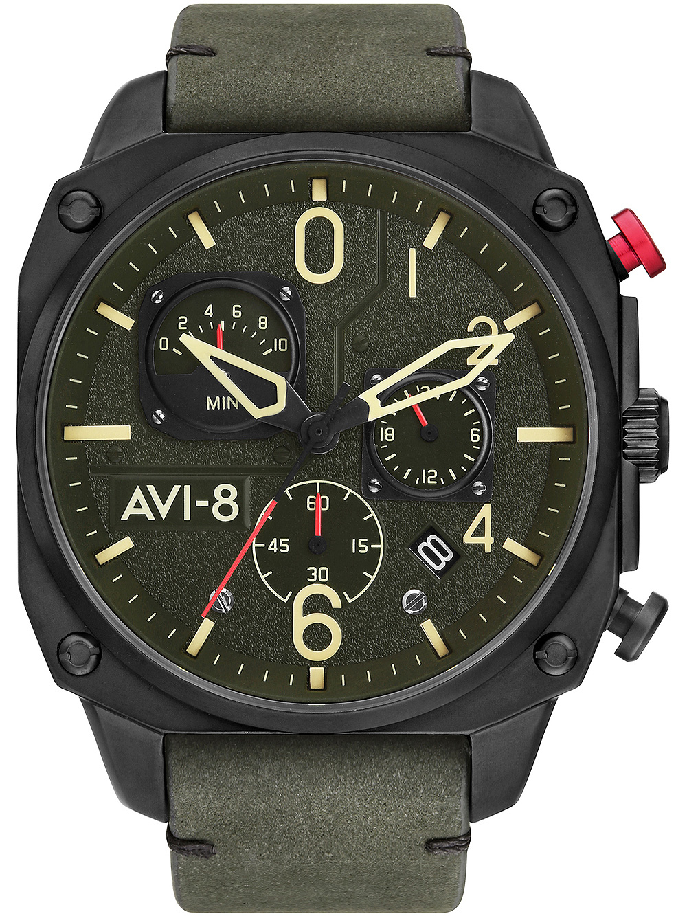 AVI-8 AV-4052-08 Hawker Hunter Chronograph Mens Watch 45mm 5ATM