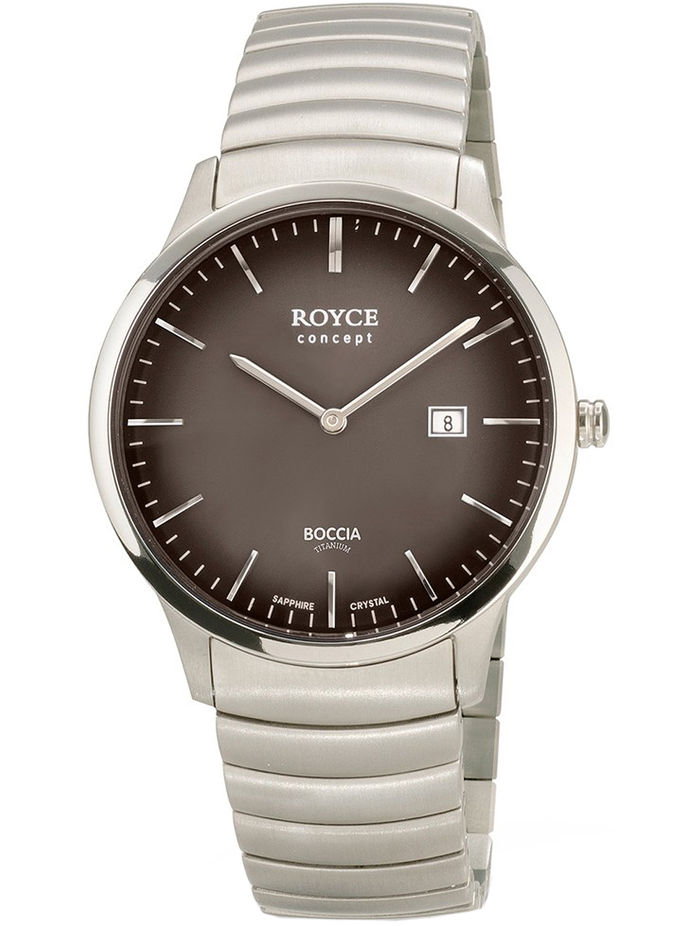 Boccia 3645-04 Royce Men`s Watch Titanium 40mm 3ATM