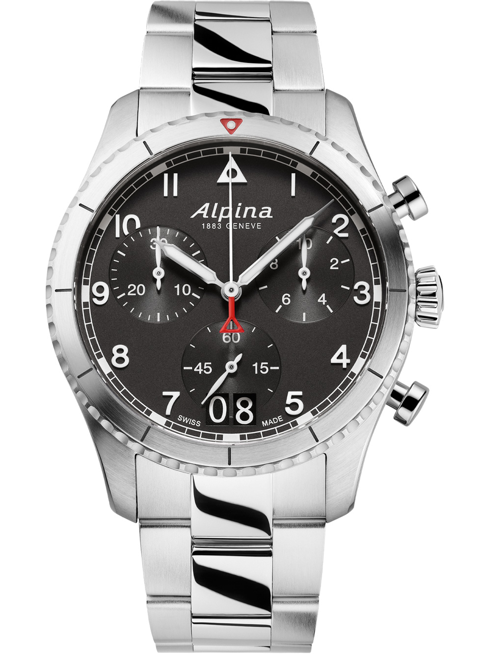 Alpina AL-372BW4S26B Startimer Pilot Chronograph Mens Watch 41mm 10ATM