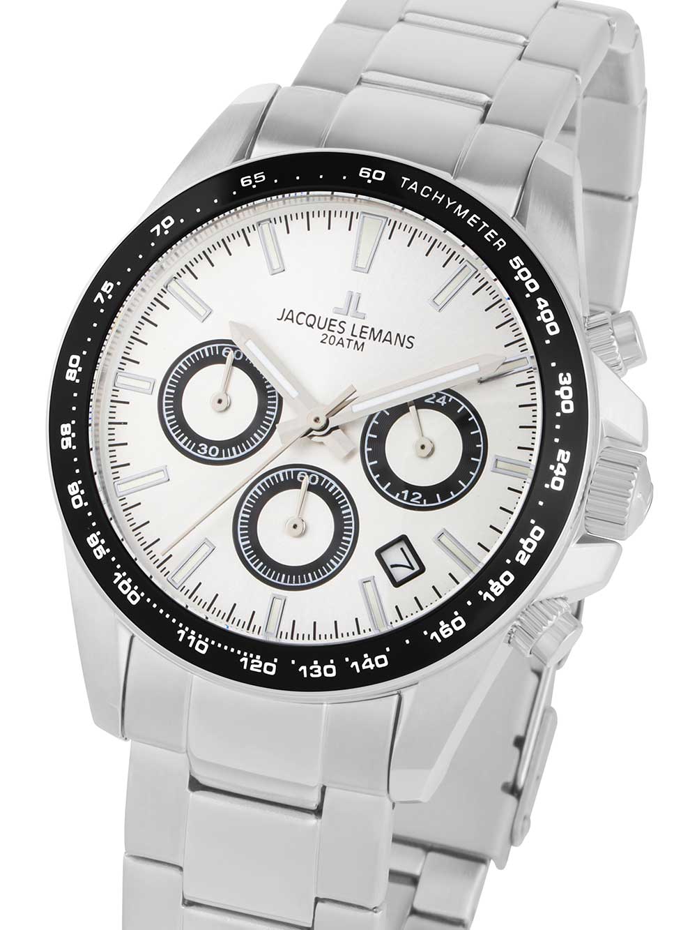 Jacques Lemans 1-1877F Liverpool Chronograph Mens Watch 40mm 20ATM