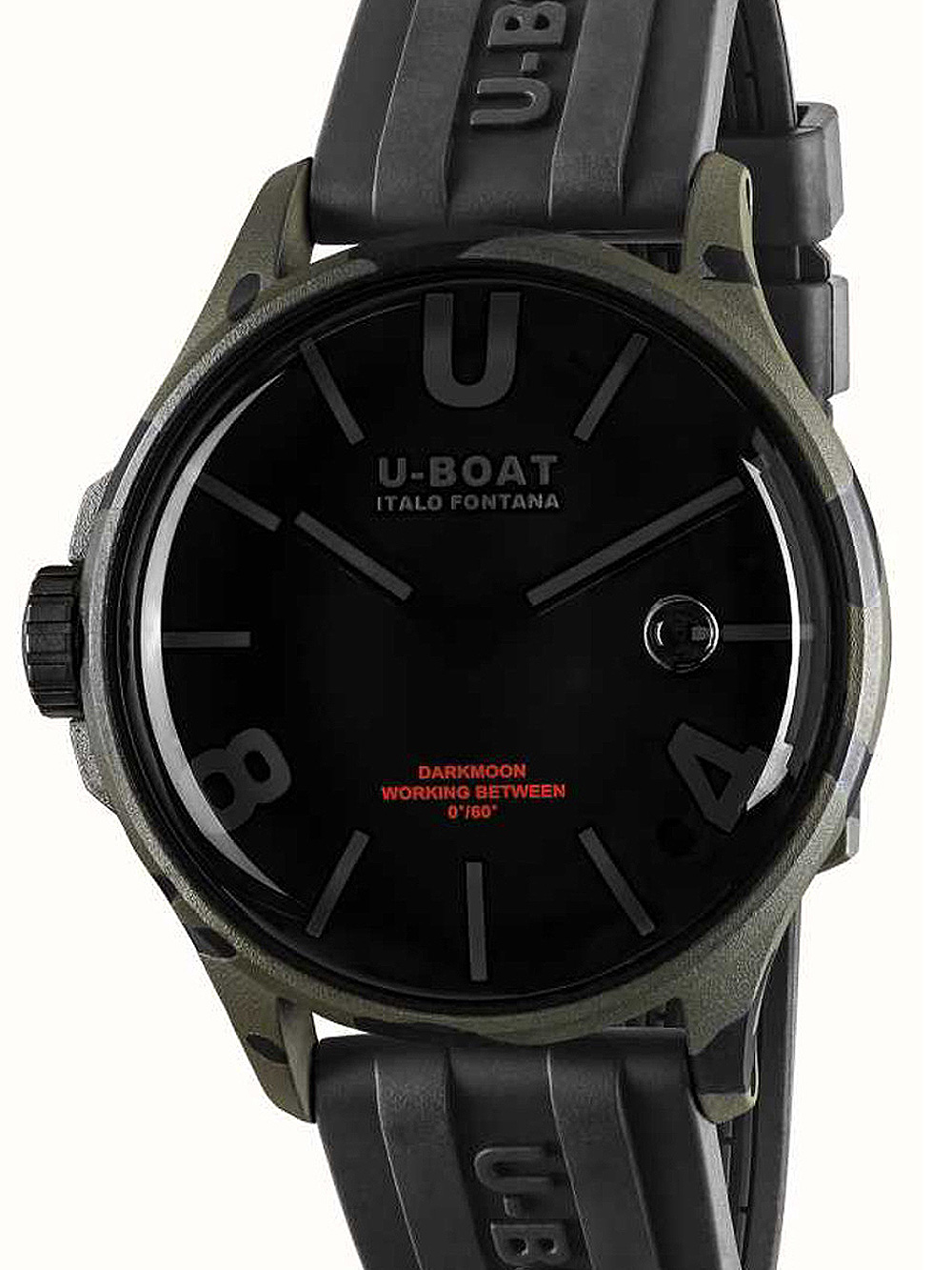 U-Boat 9553 Darkmoon Grey Camouflage Mens Watch 44mm 5ATM