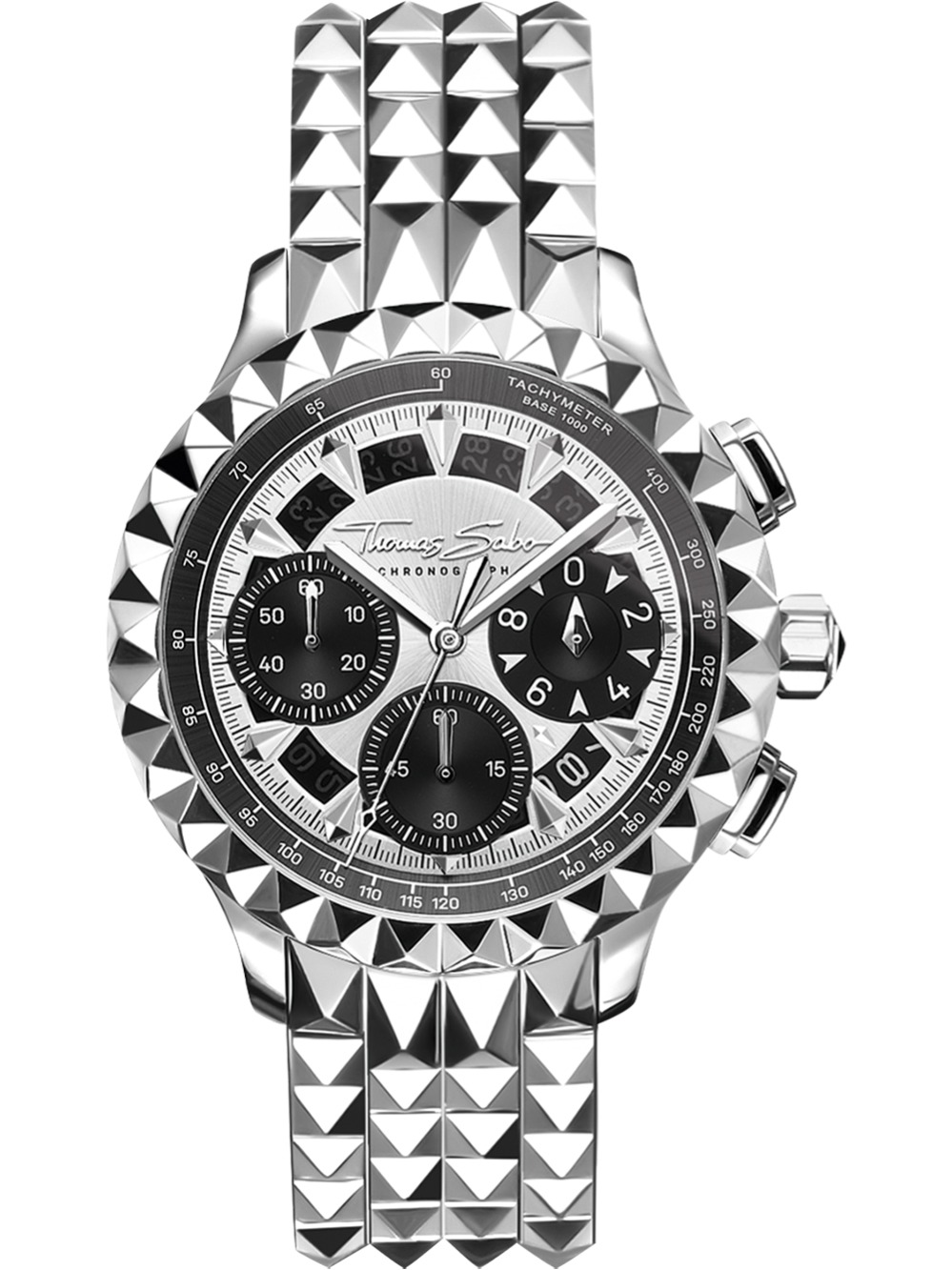 Thomas Sabo WA0408-201-201 Mens Watch Rebel at Heart Chrono 43mm 5ATM 