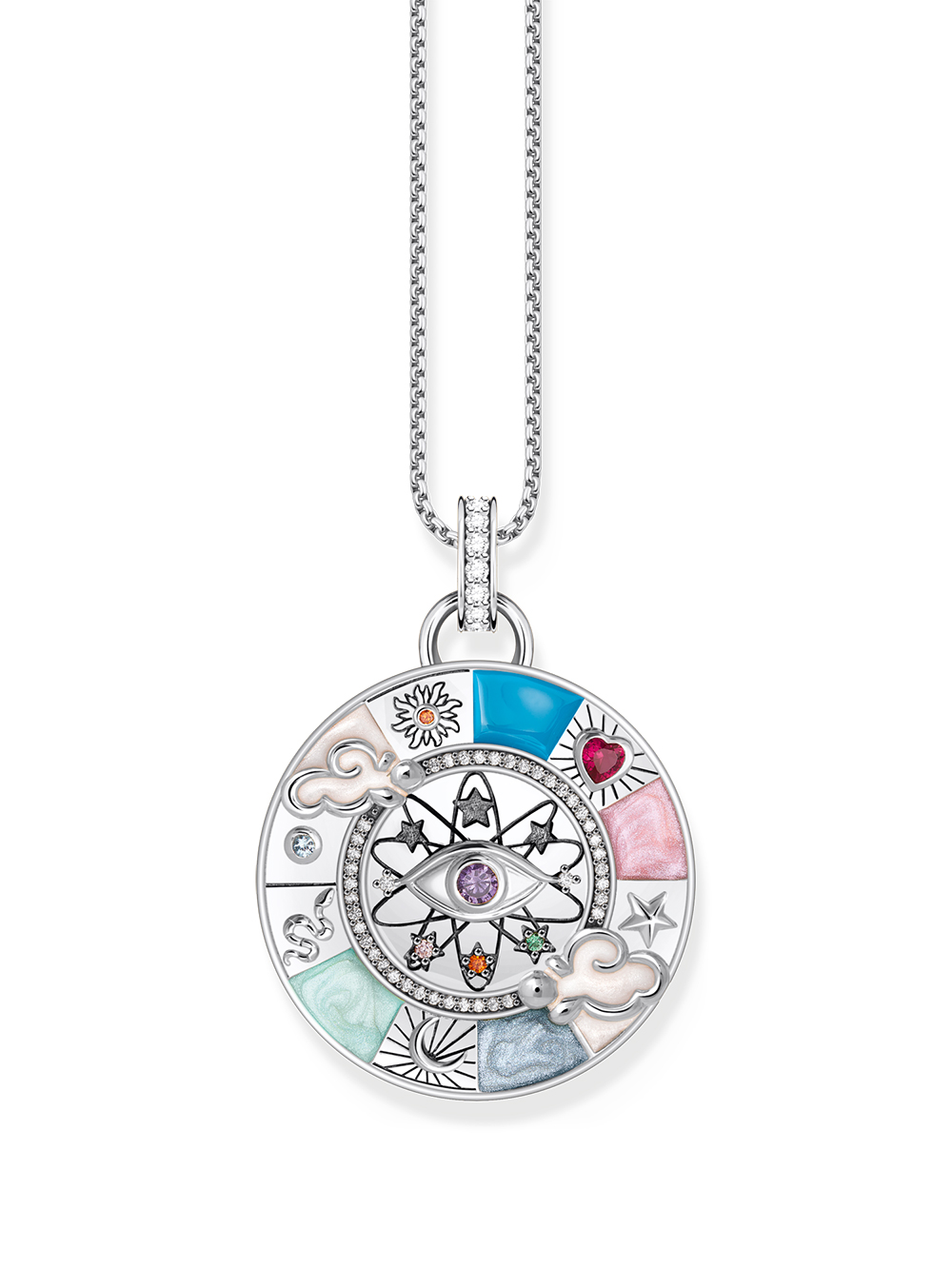 Thomas Sabo PE962-340-7 Silver pendant w. wheel of fortune 