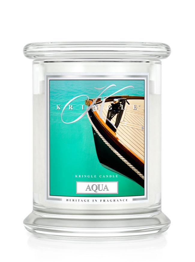 Kringle Candle Aqua αρωματικό κερί μεσαίου μεγέθους 2-φιτίλι (411 g)