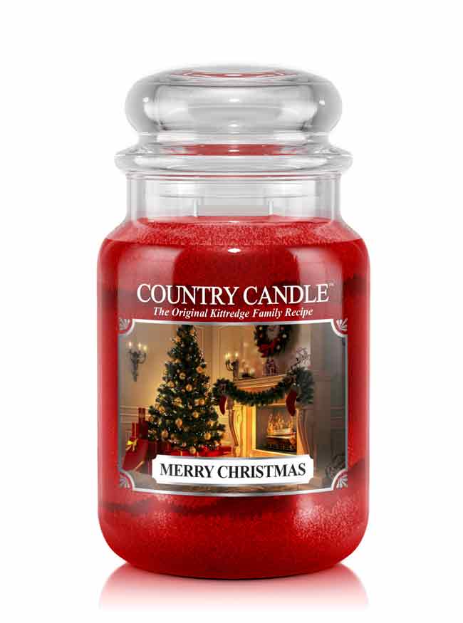 Country Candle Merry Christmas μεγάλο αρωματικό κερί με 2 φυτίλια (652 g)