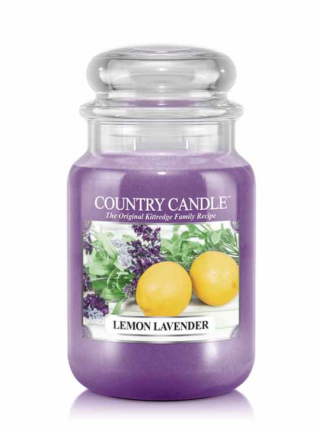 Country Candle Lemon Lavender μεγάλο αρωματικό κερί με 2 φιτίλι (652 g)