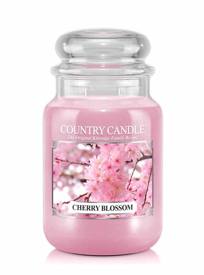 Country Candle Cherry Blossom μεγάλο αρωματικό κερί με 2 φιτίλι (652 g)