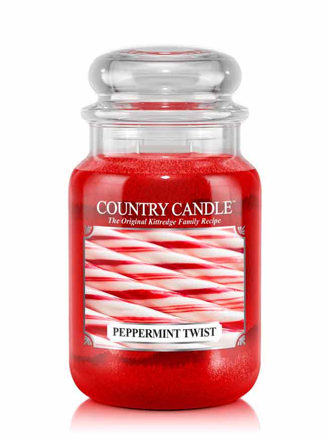 Country Candle Peppermint Twist μεγάλο αρωματικό κερί 2 φυτιλιών (652 g)