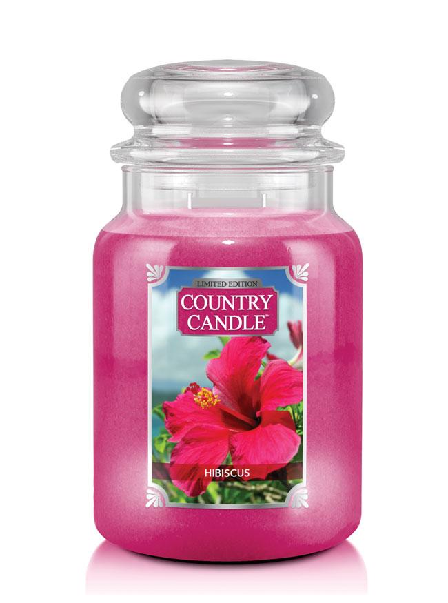 Country Candle Hibiscus μεγάλο αρωματικό κερί με 2 φιτίλι (652 g)