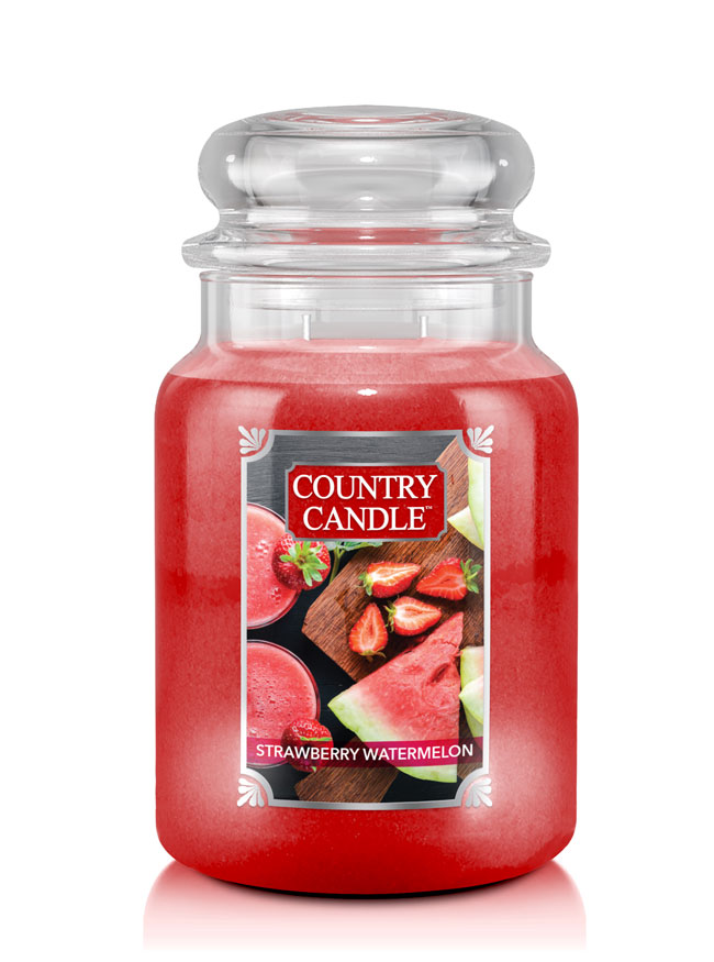 Country Candle Strawberry Watermelon μεγάλο αρωματικό κερί 2 φυτιλιών (652 g)