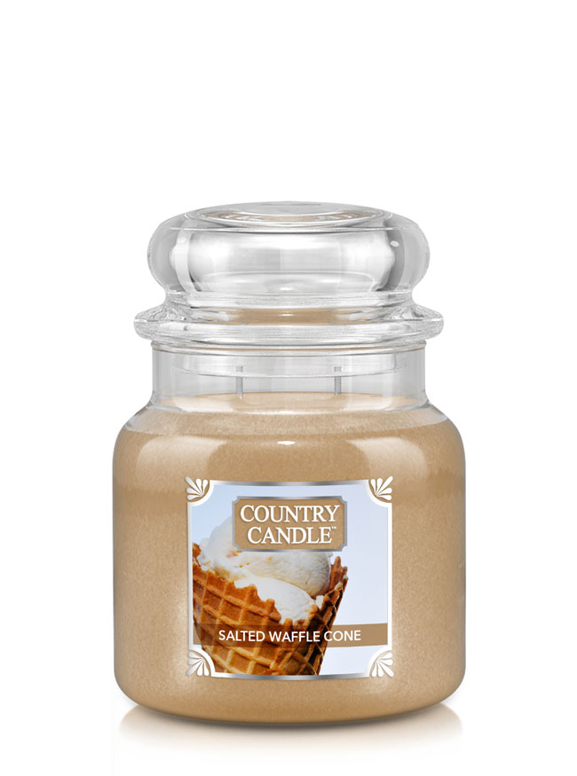 Country Candle Salted Waffle Cone Αρωματικό κερί μεσαίου μεγέθους με 2 φυτίλια (453 g)