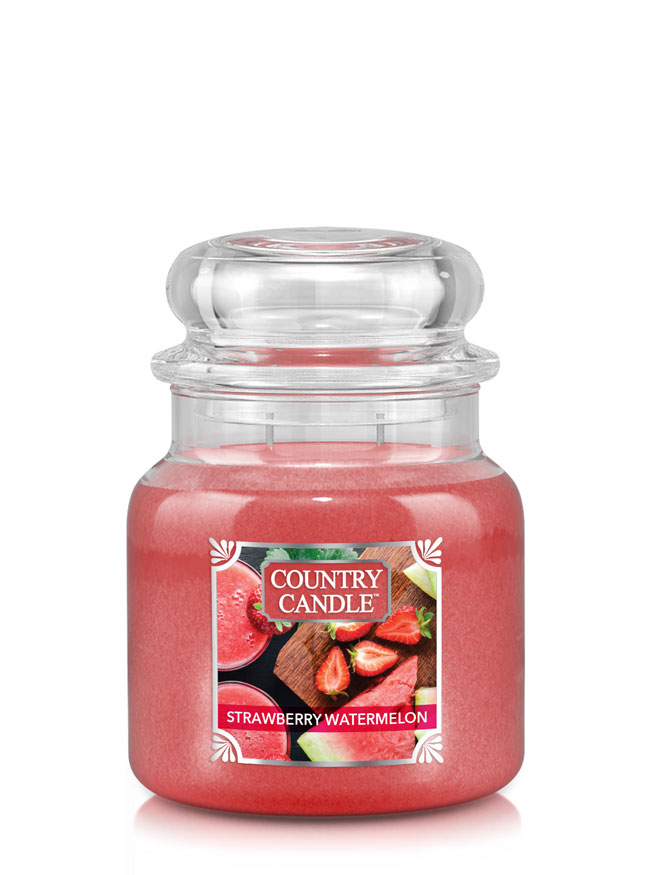 Country Candle Strawberry Watermelon Αρωματικό κερί μεσαίου μεγέθους 2 φυτιλιών (453 g)