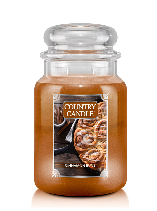 Country Candle Cinnamon Buns μεγάλο αρωματικό κερί με 2 φυτίλια (652 g)