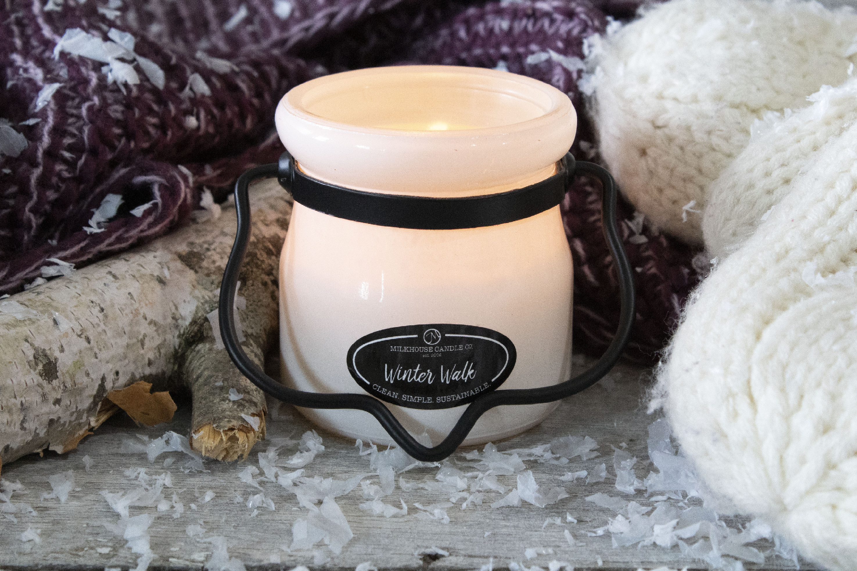 MILKHOUSE CANDLE Αρωματικό κερί Winter Walk CREAM JAR (142 g)