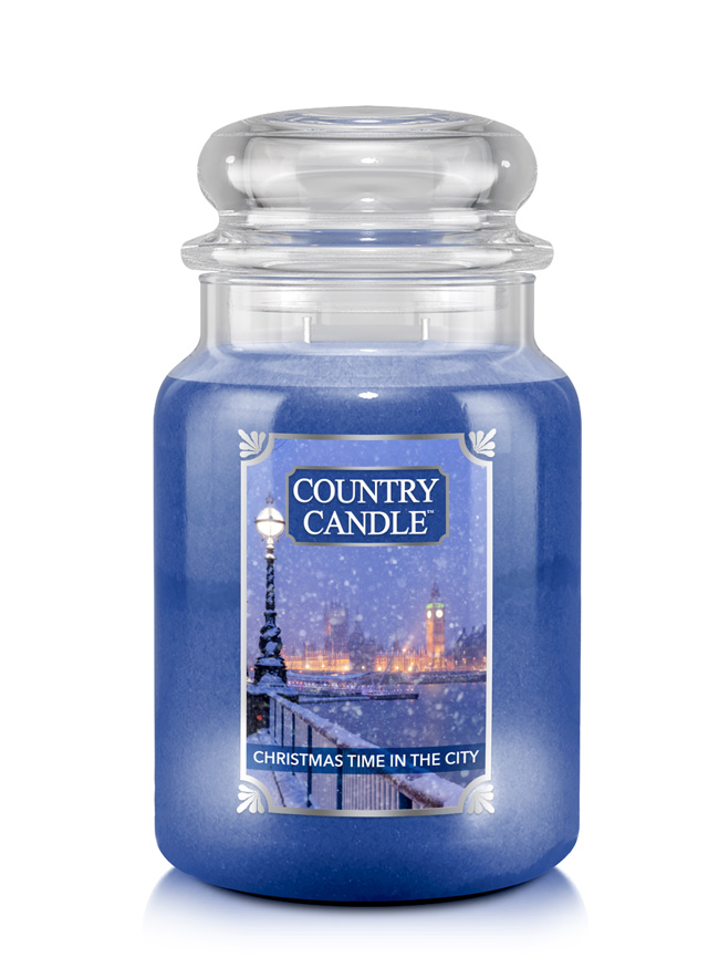 Country Candle Christmas Time in the City μεγάλο αρωματικό κερί με 2 φιτίλι (652 g)