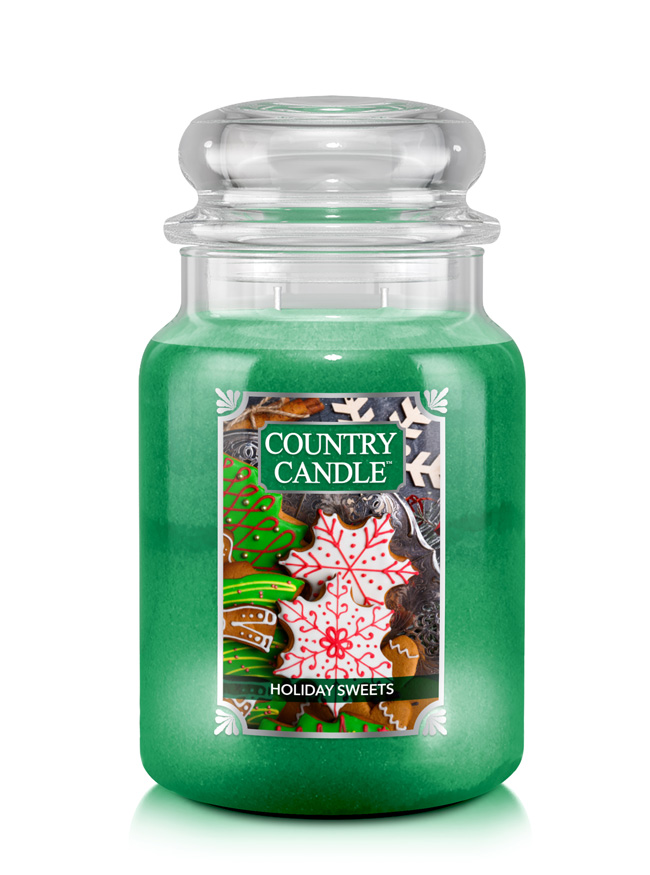 Country Candle Holiday Sweets μεγάλο αρωματικό κερί με 2 φυτίλια (652 g)