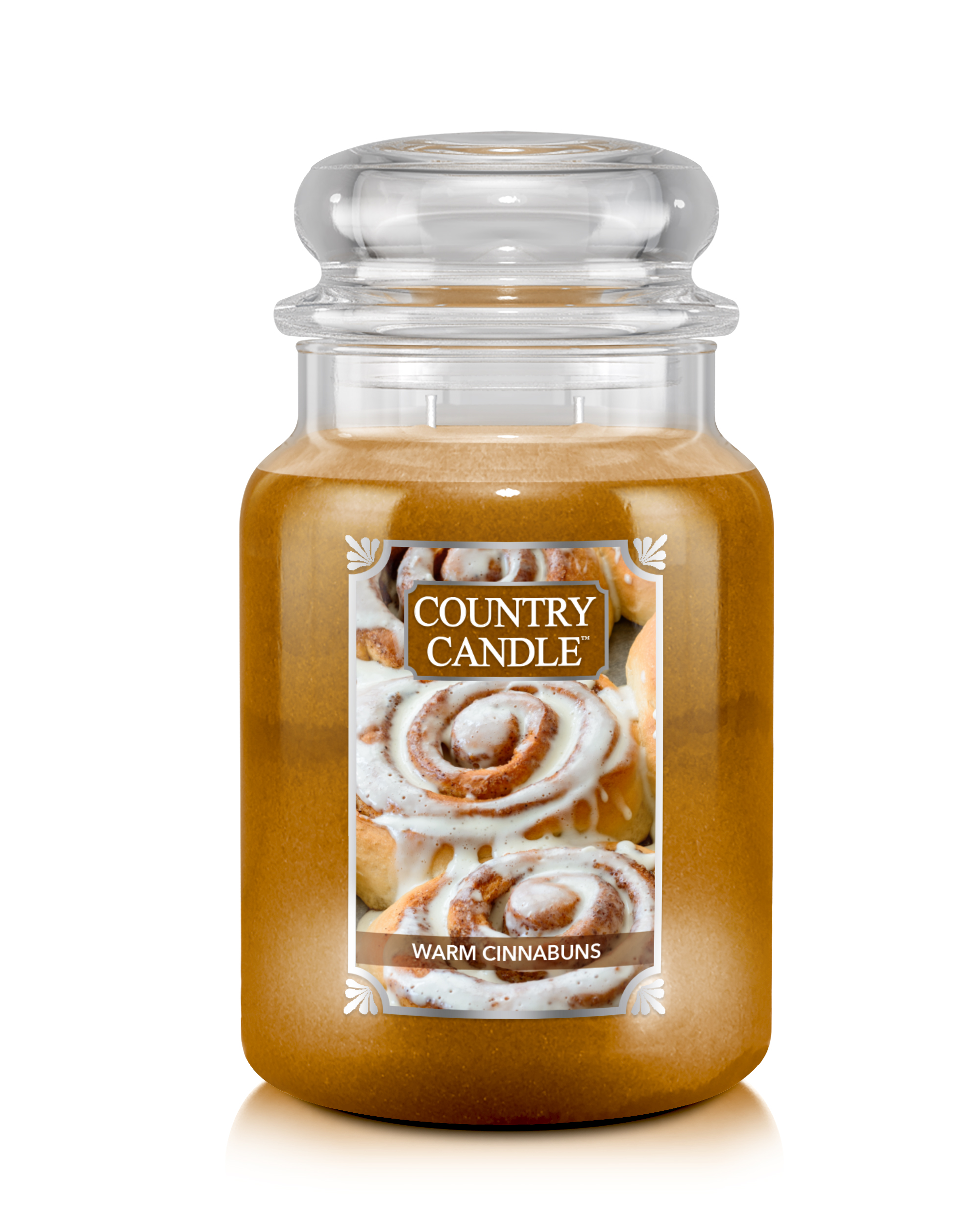 Country Candle Warm Cinnabuns μεγάλο αρωματικό κερί με 2 φυτίλια (737 g)