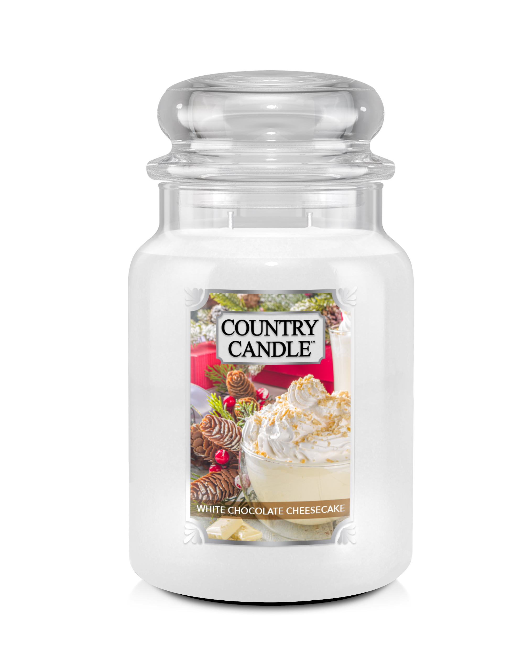 Country Candle White Chocolate Cheesecake μεγάλο αρωματικό κερί 2 φυτιλιών (737 g)