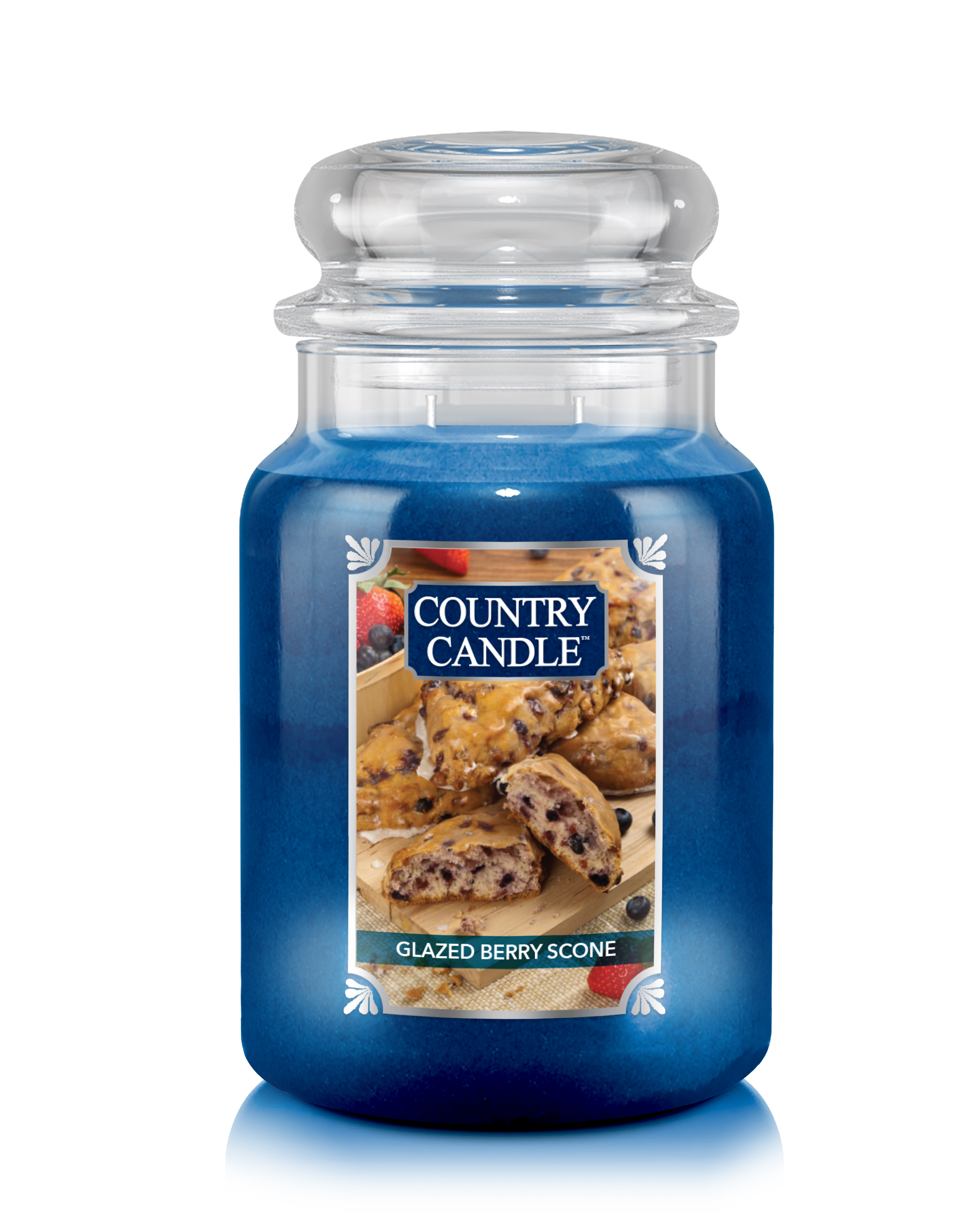 Country Candle Glazed Berry Scones μεγάλο αρωματικό κερί με 2 φυτίλια (737 g)