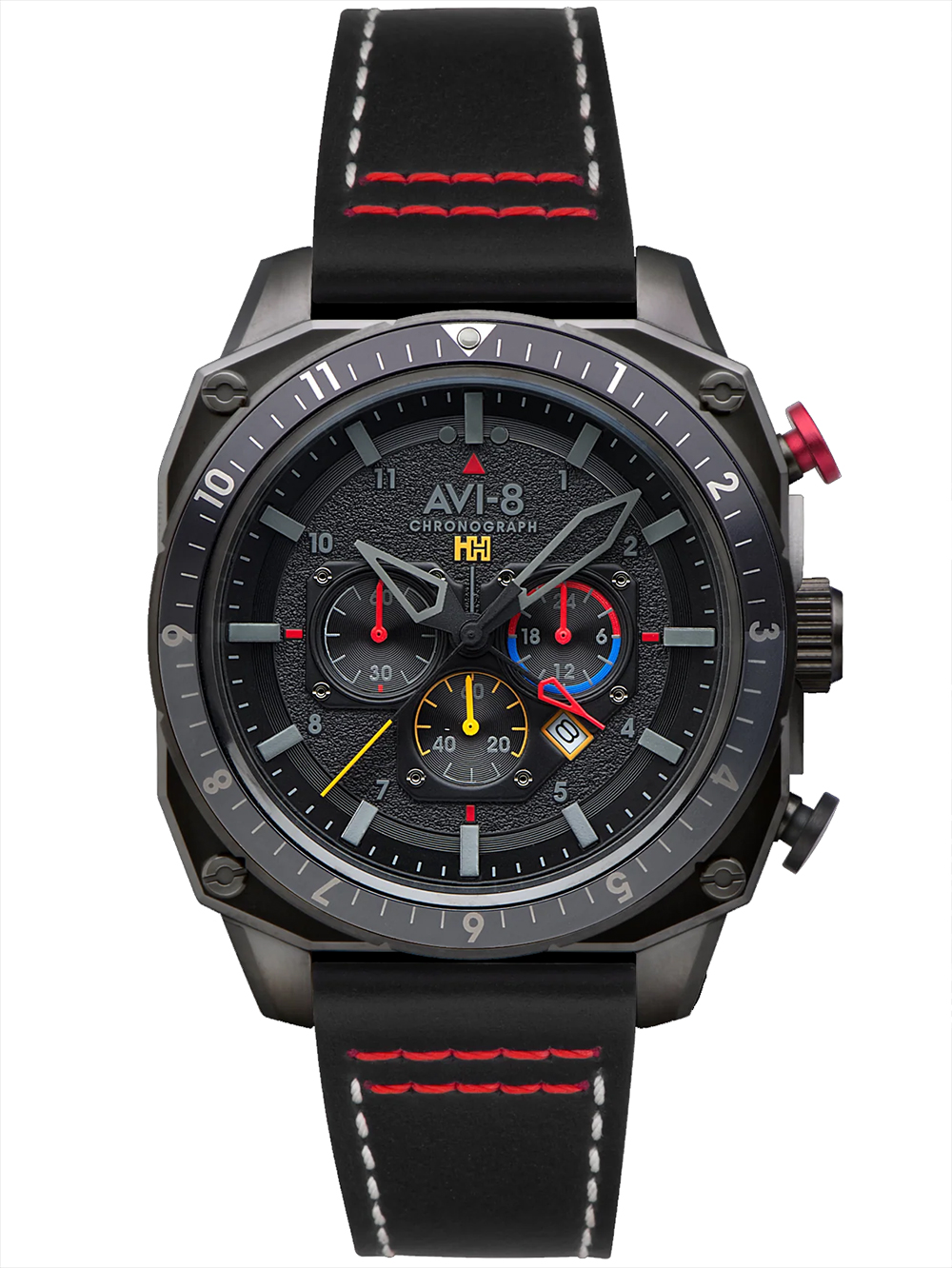 AVI-8 AV-4100-04 Mens Watch Hawker Hunter Dual Time Chronograph 43mm 5ATM