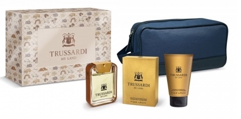 Σετ δώρου Trussardi My Land eau de toilette 100ml + αφρόλουτρο 100ml + τσάντα καλλυντικών