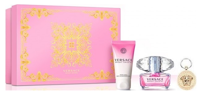 Σετ δώρου Versace Bright Crystal, eau de toilette 90ml + λοσιόν σώματος 100ml + μπρελόκ