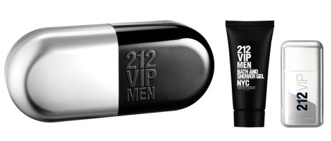 Carolina Herrera 212 VIP Σετ δώρου για άνδρες, eau de toilette 50ml + αφρόλουτρο 100ml (Μεταλλικό κουτί)