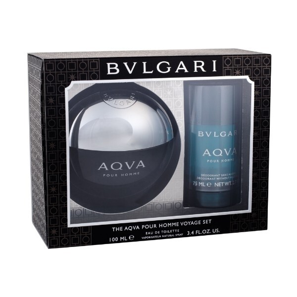 Σετ δώρου Bvlgari Aqva pour Homme, eau de toilette 100ml + αποσμητικό 75ml (Σετ ταξιδιού)